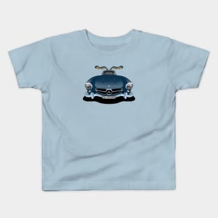 Mercedes Benz 300SL Gullwing in blue Kids T-Shirt